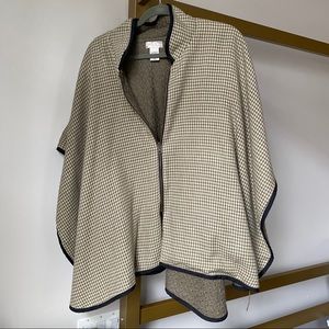 Free people houndstooth poncho- OS